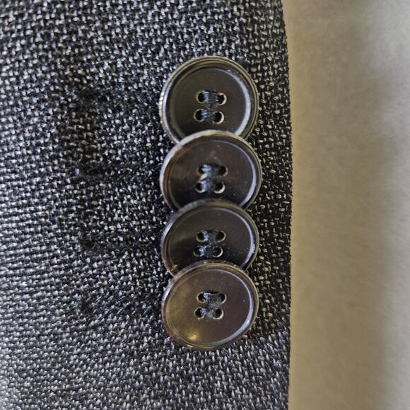 BOSS HUGO BOSS Mens 38R Blazer Slim Fit Micro-Pattern Wool Silk Suit Jacket Gray - Picture 6 of 16